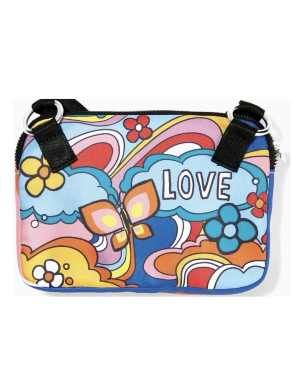 BRIGHTON Power Of Love Crossbody Bag Hearts Flowers NWT Fanny pack - Picture 2 of 9